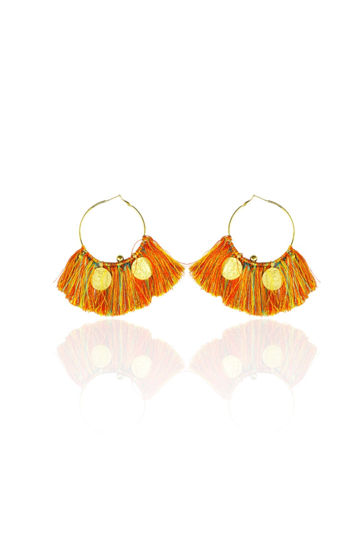 DOR Chic Earrings – 55mm Height, 18K Gold-Plated Brass