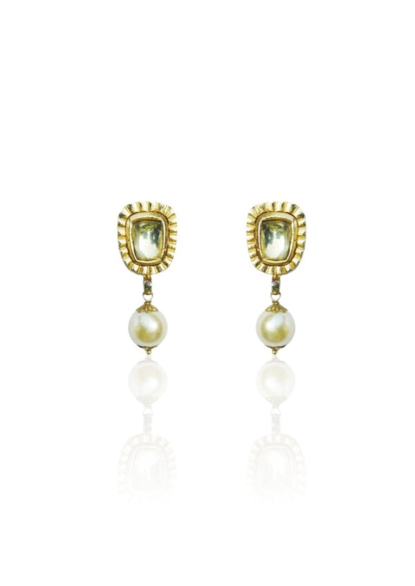Minimalist Handmade Earrings – 39mm Height, 18K Gold-Plated Finish