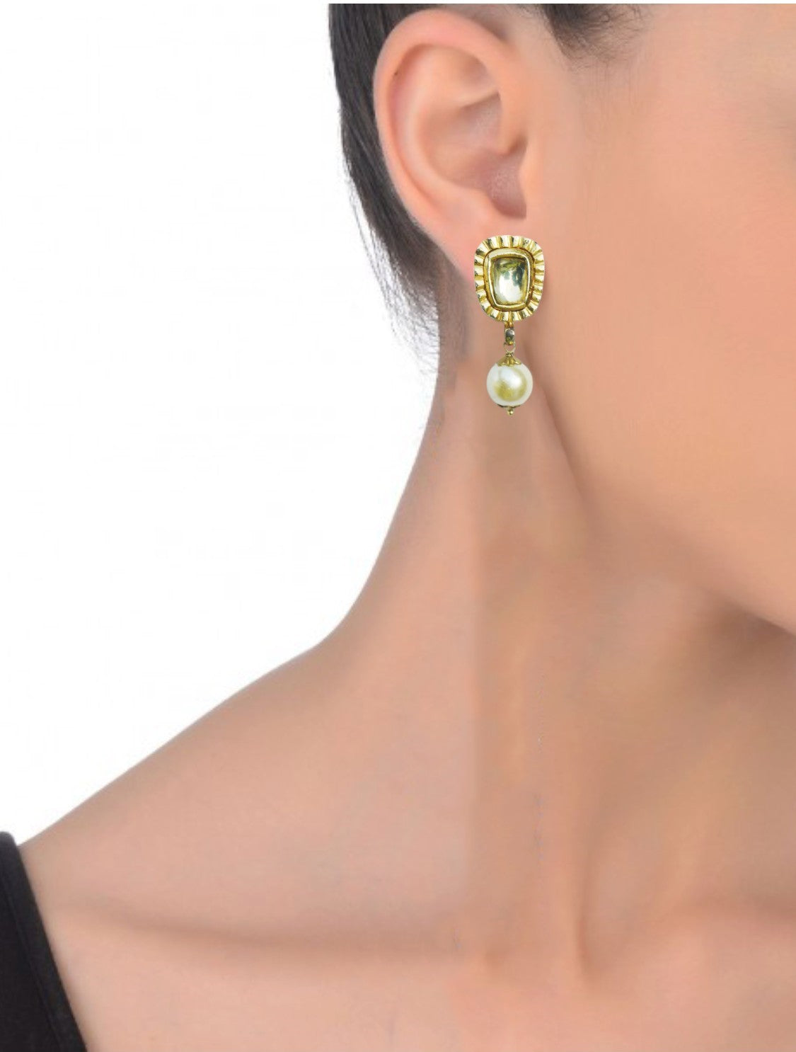 Minimalist Handmade Earrings – 39mm Height, 18K Gold-Plated Finish