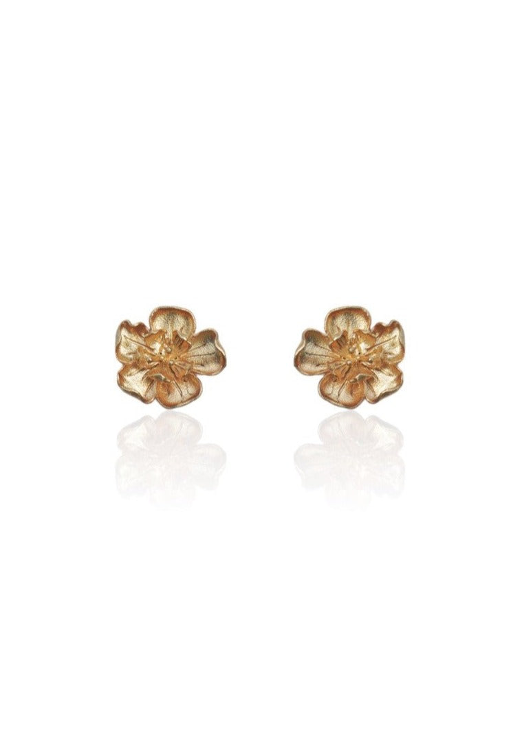 Petite Handmade Earrings – 28mm Drop with 18K Gold-Plated Brass