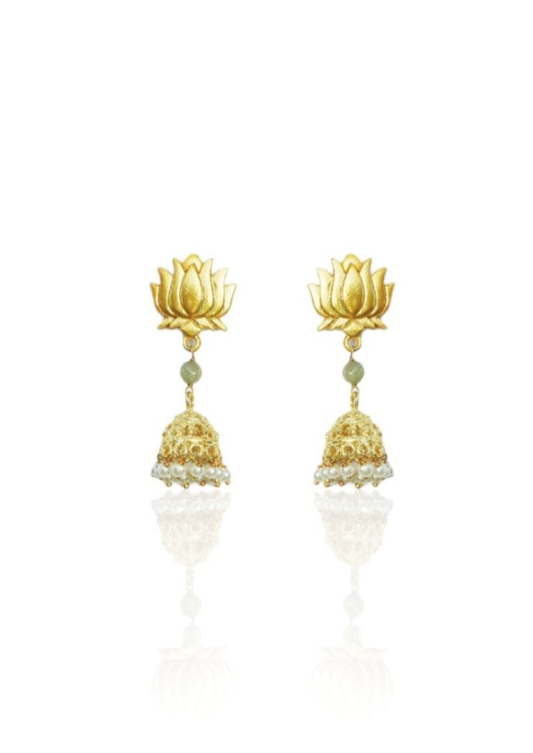 Handcrafted Earrings – 49mm Length, 18K Gold-Plated Finish