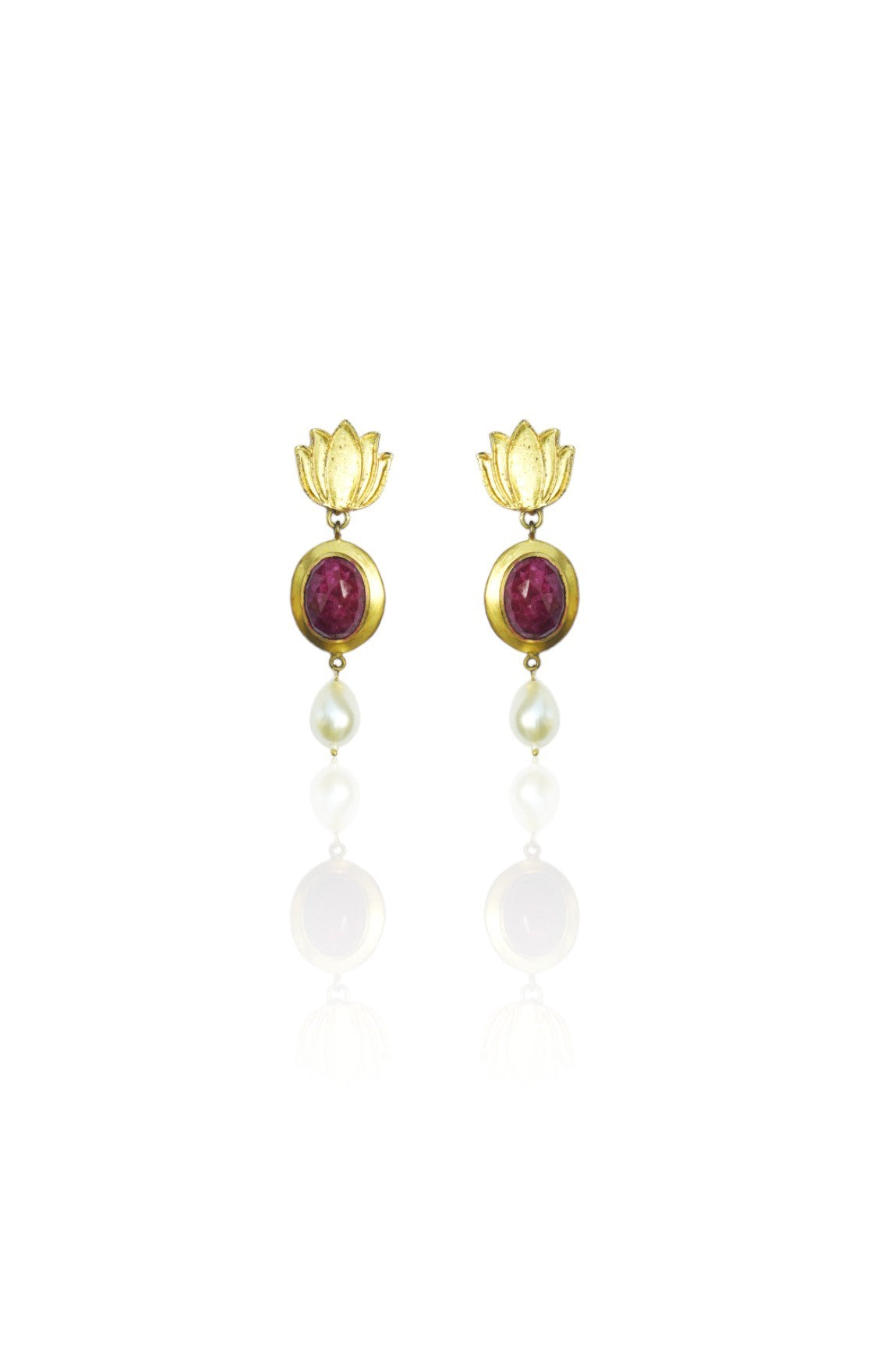 Stylish Handmade Earrings – 66mm Drop, 18K Gold-Plated Design