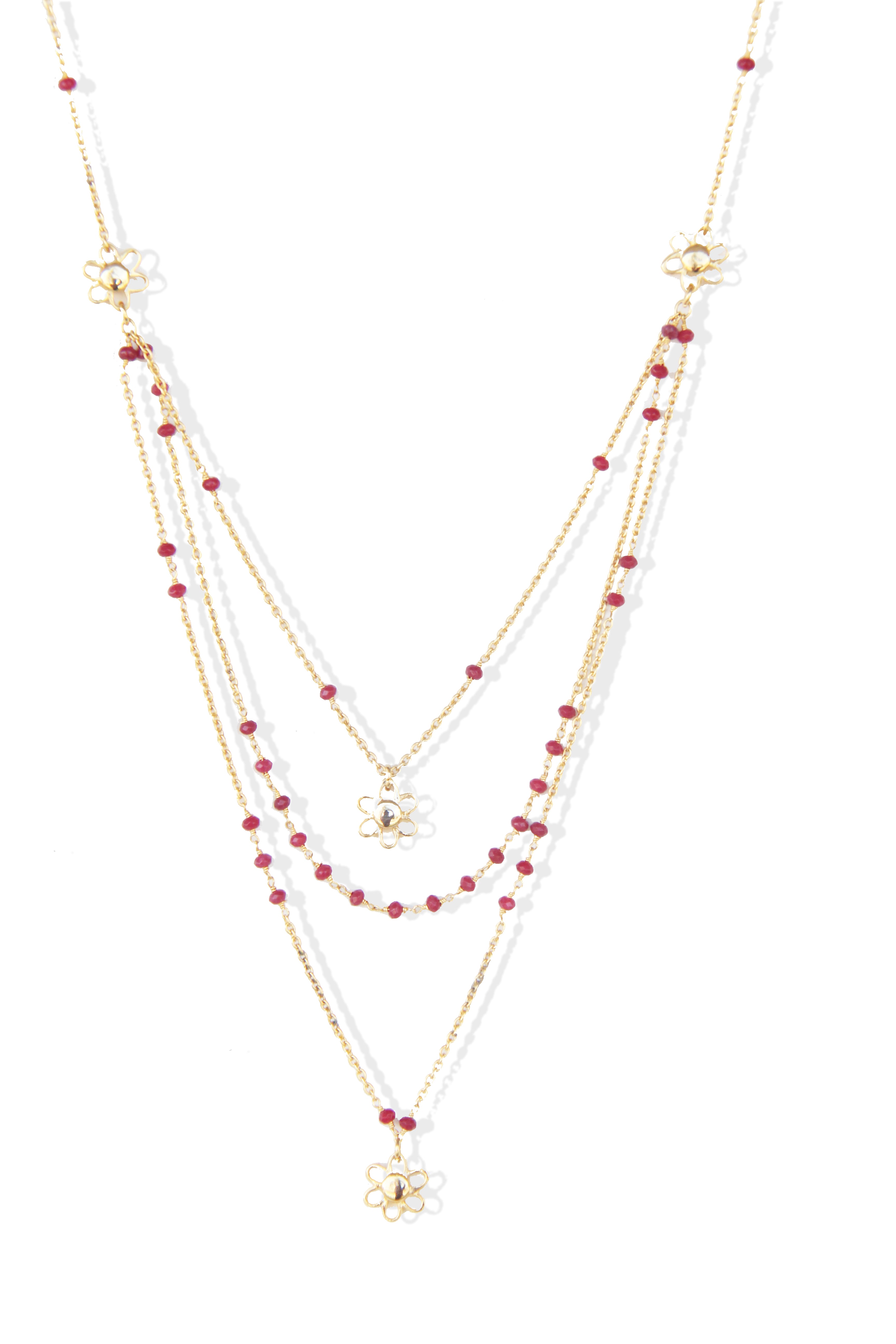 Fine One Necklace with Rubylite and Sustainable Materials