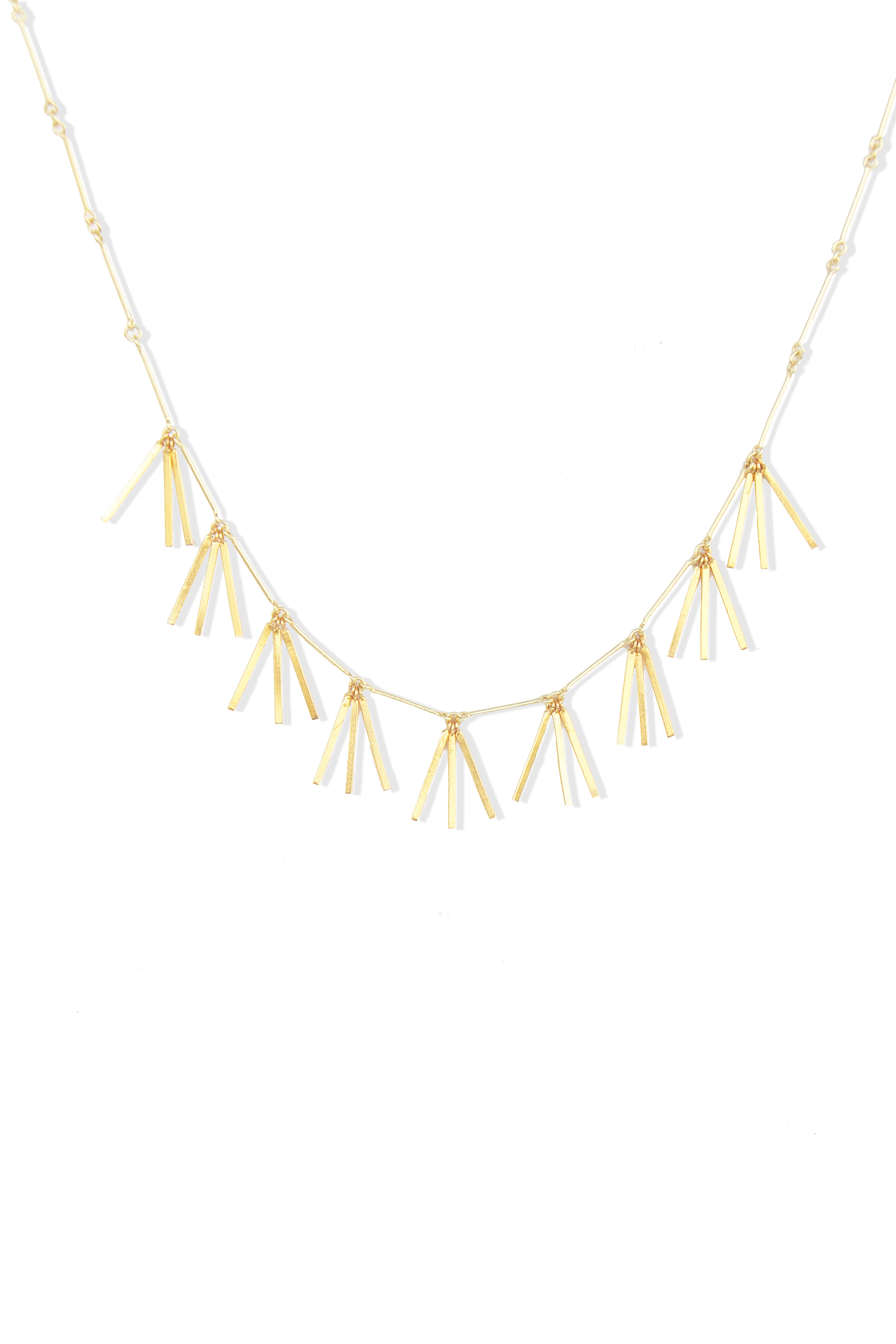 Fine One Necklace with Sustainable Matt Gold Finish