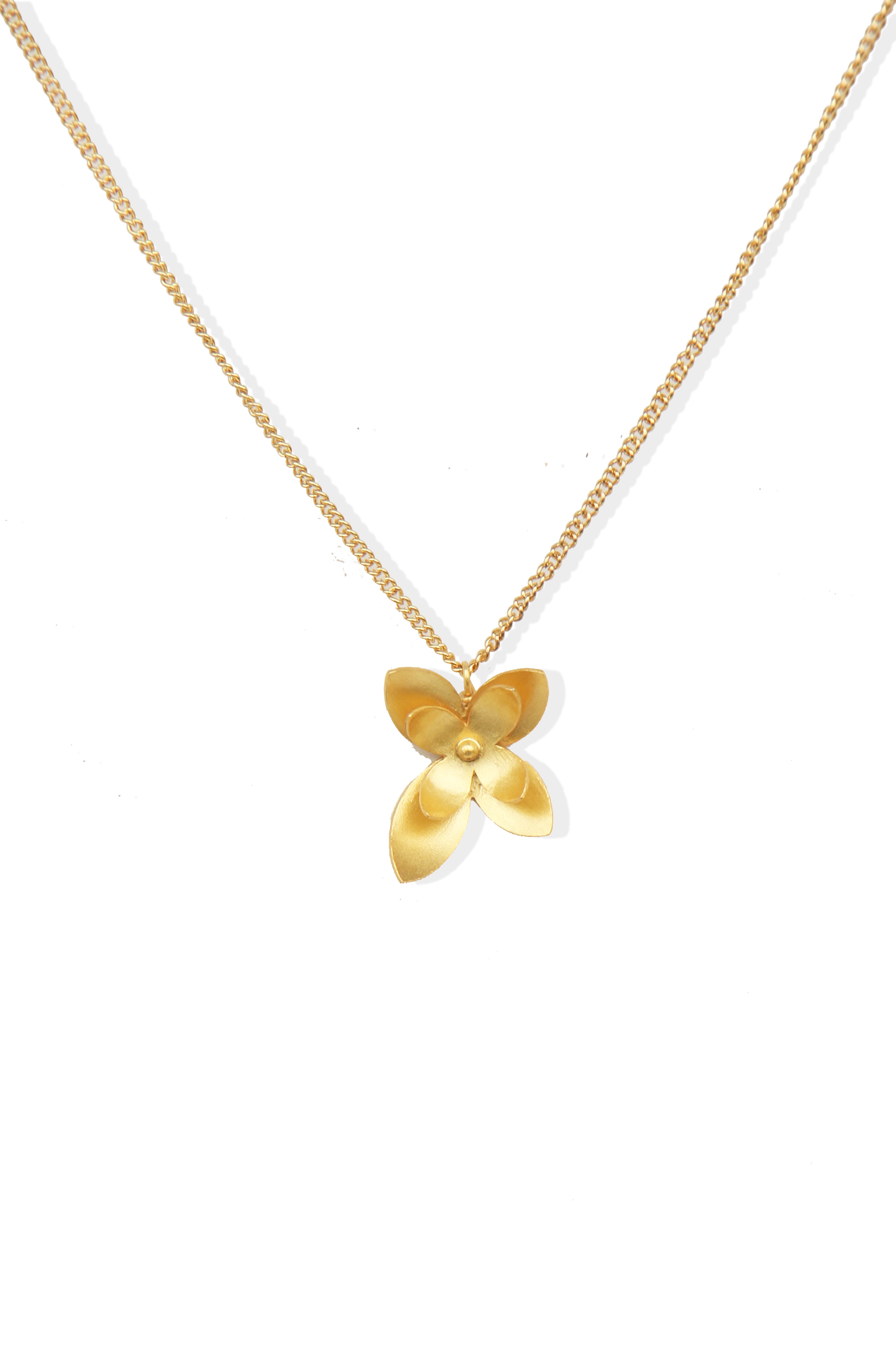 Fine One Necklace: Matte Gold Chandeliers