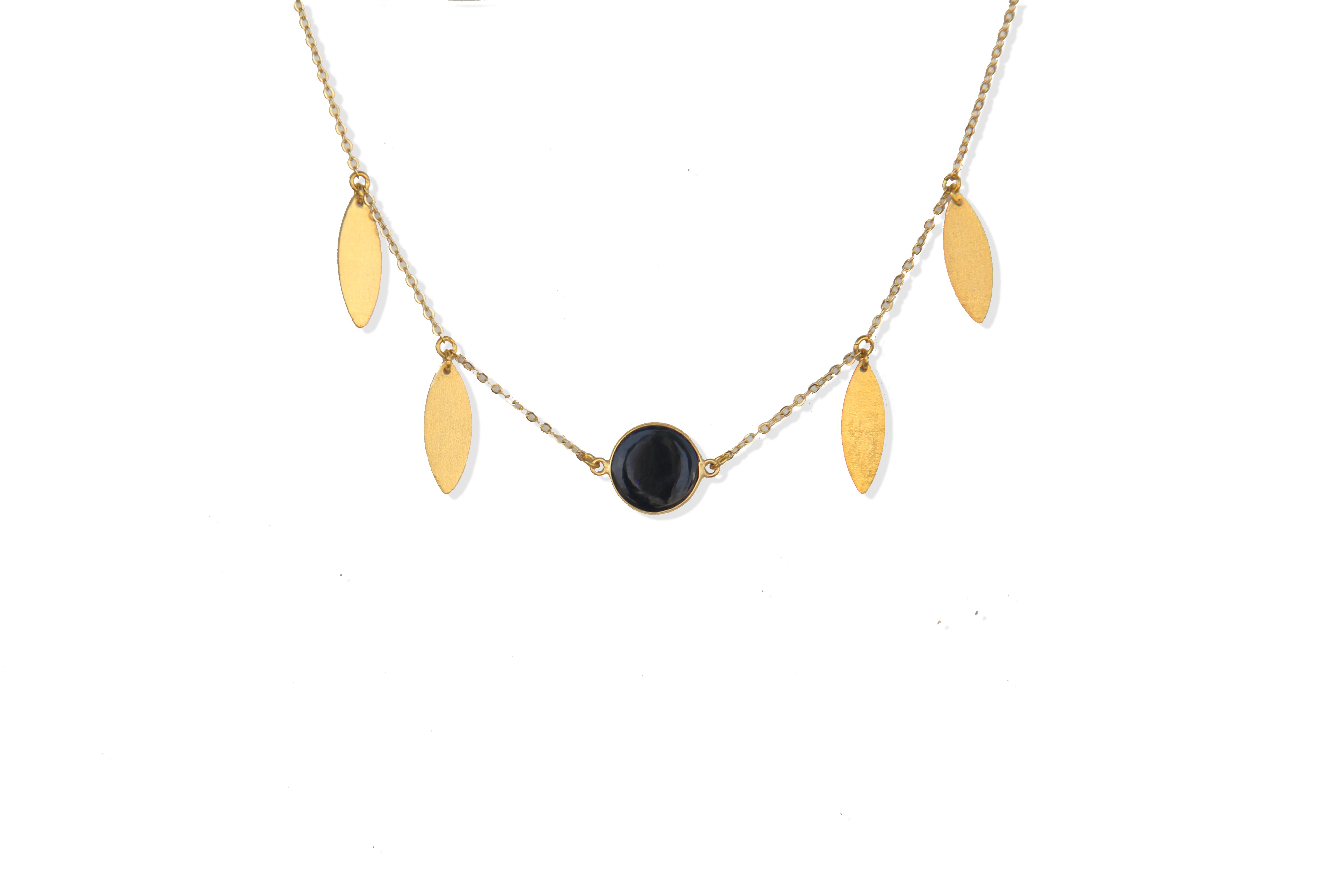 Fine One Necklace - Black Onyx Pendant with 23mm Width