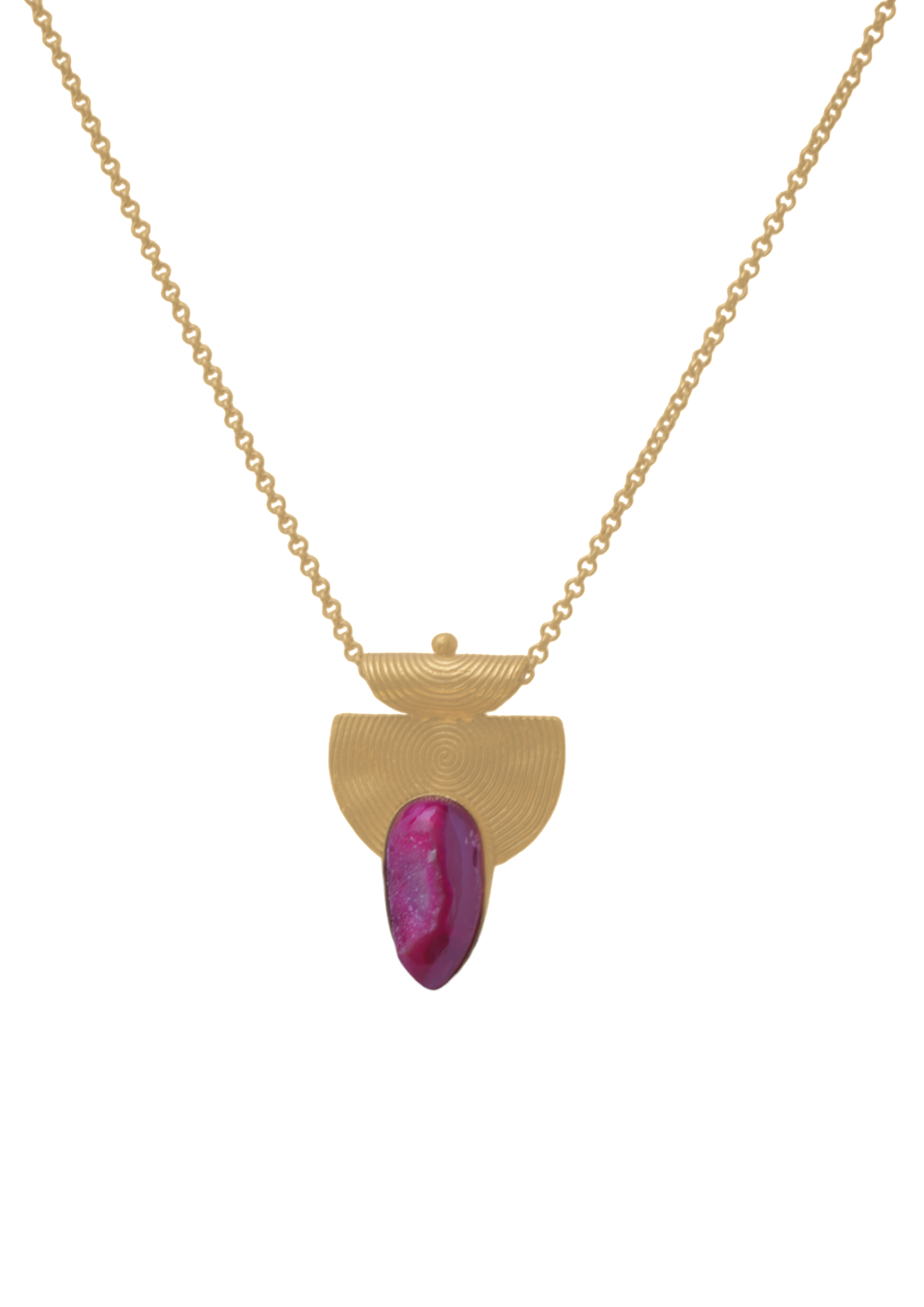 Fine One Necklace with 18K Gold-Plated Brass Pendant