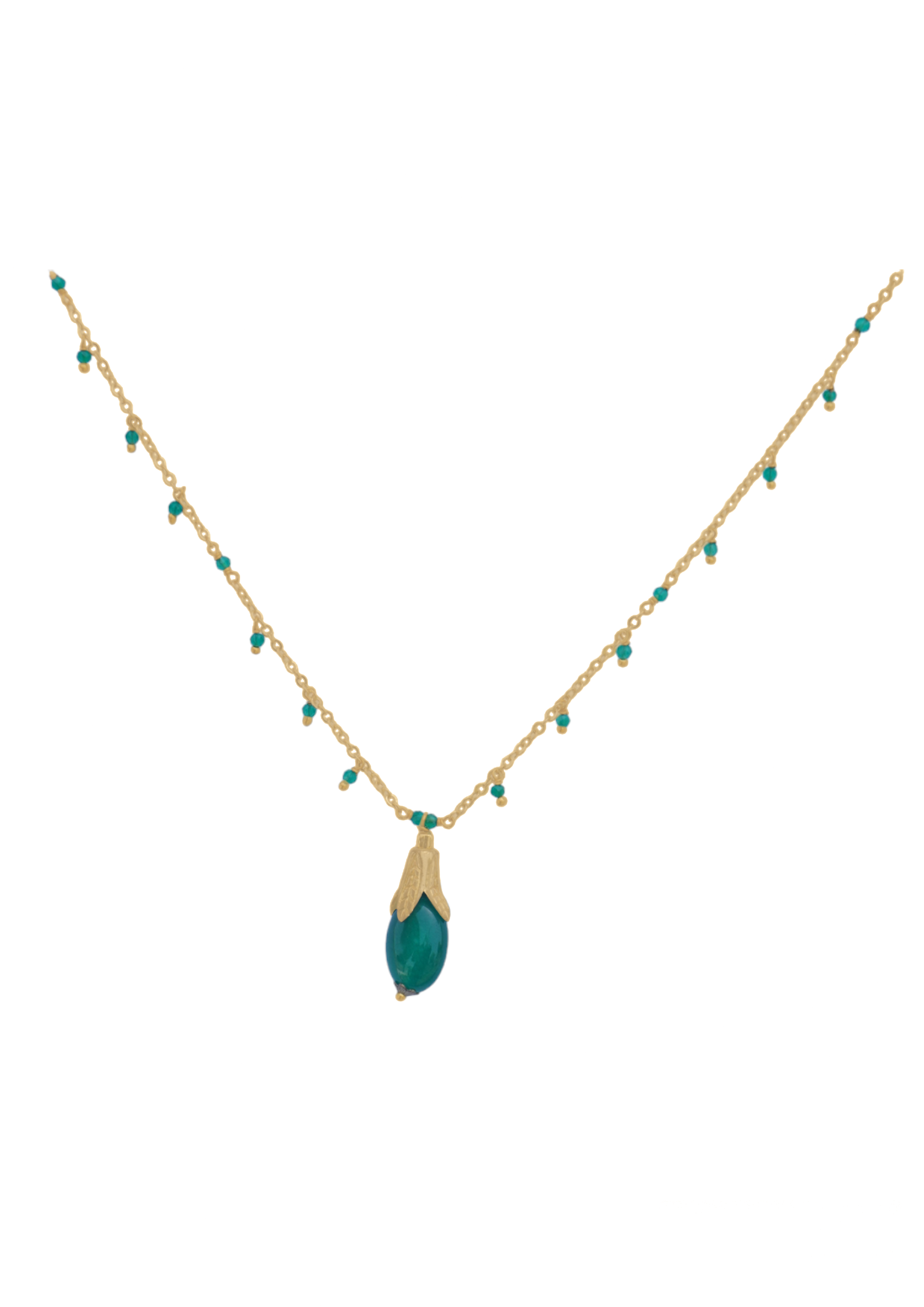 Fine One Necklace with Brass and 18K Gold Finish