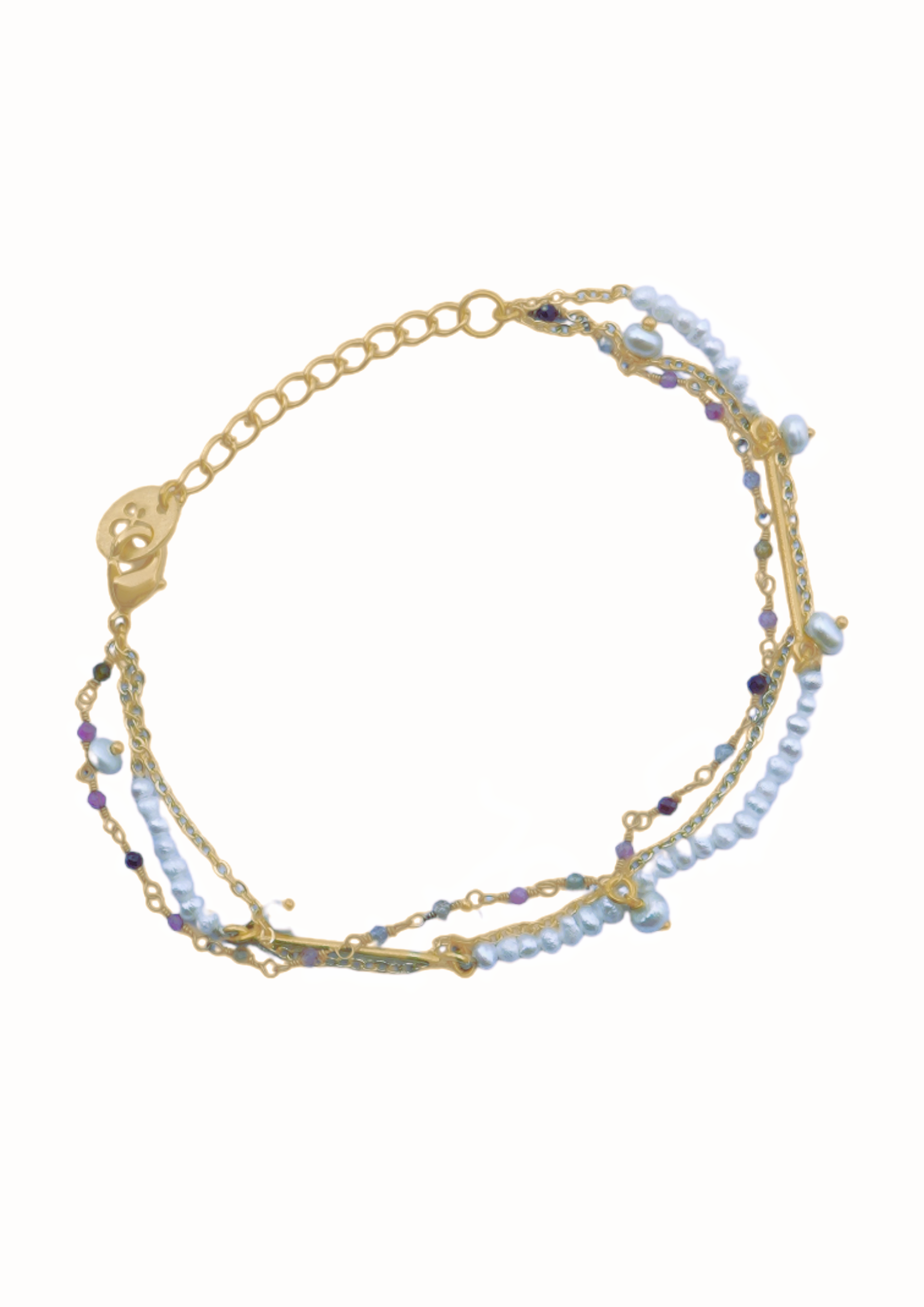 Handcrafted Tourmaline Bracelet with 18K Gold Plating