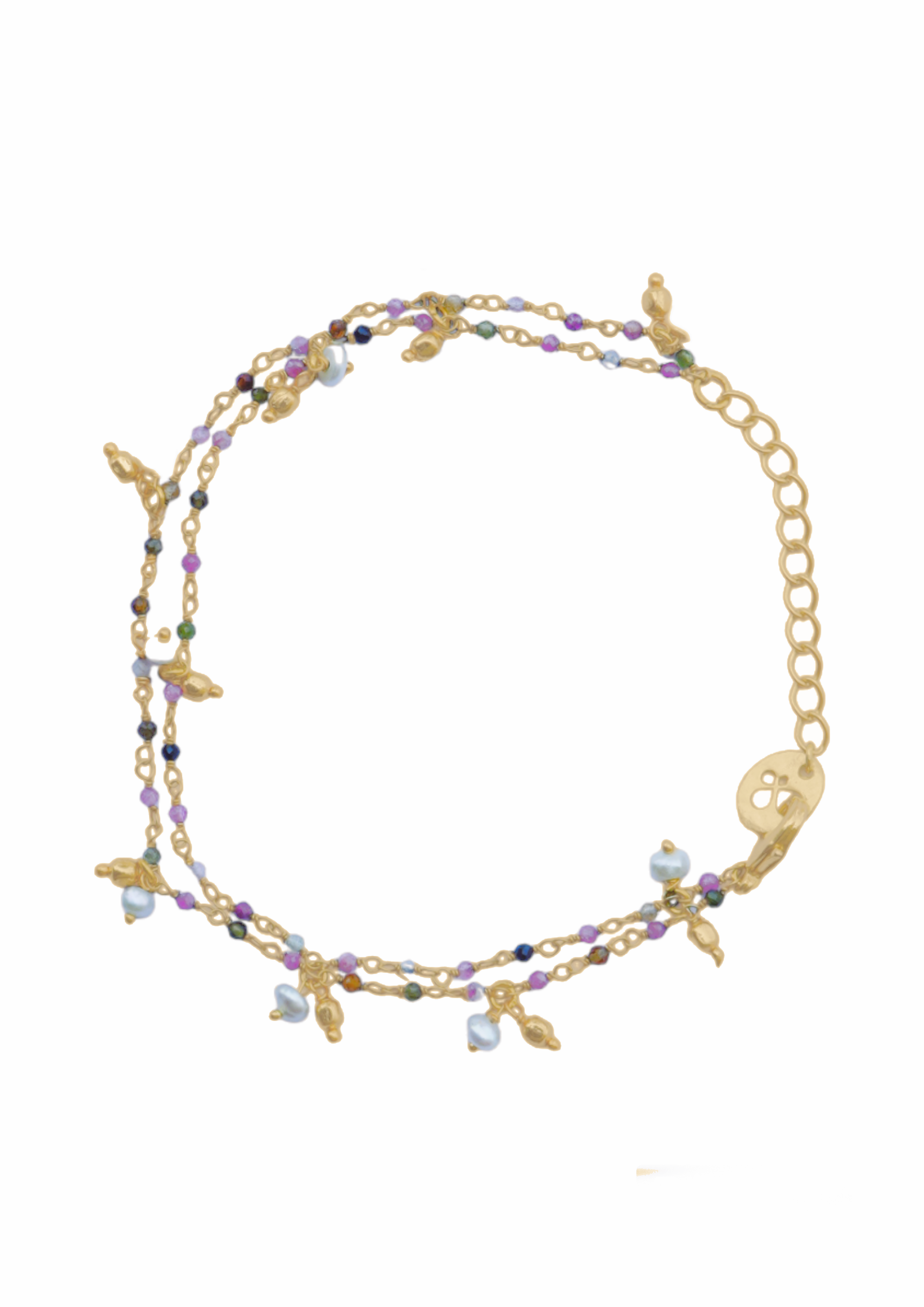 Ethically Crafted Tourmaline Gold-Plated Bracelet