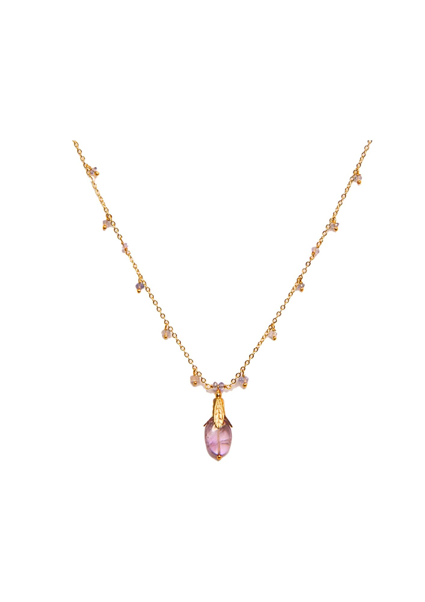 Fine One Necklace: Handcrafted Tourmaline with 18K Gold Plating