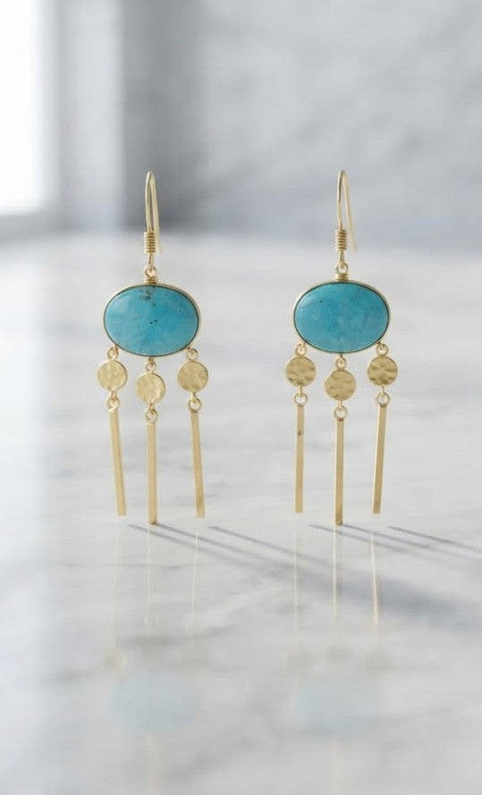 Maiden Turquoise Statement Earrings