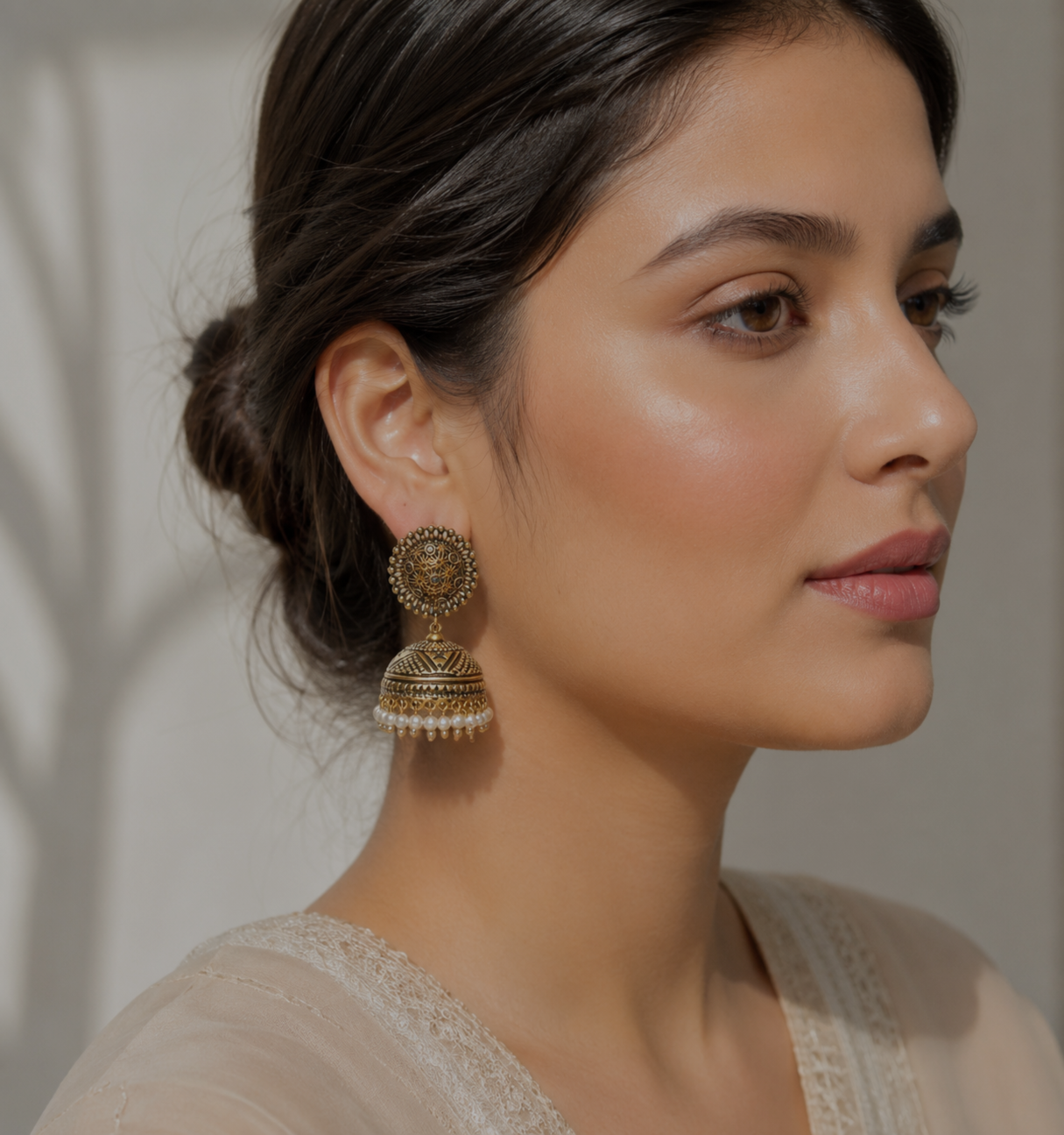Maya Classic Jhumka styled view