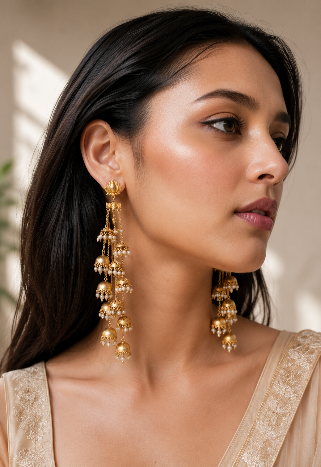 Maya Golden Shoulder Dusters styled view