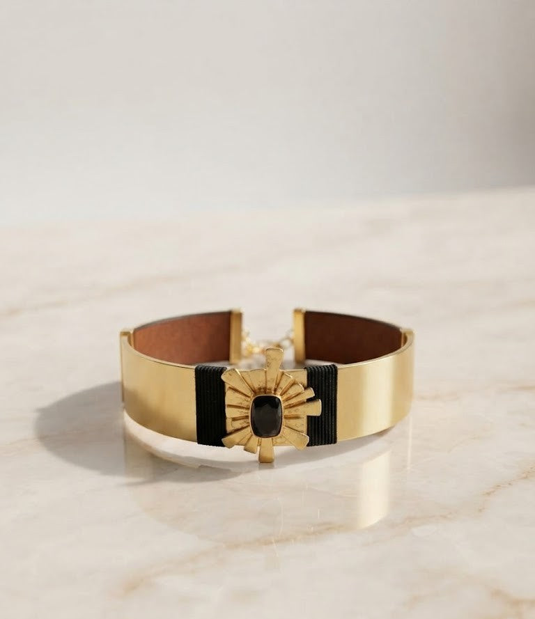 Metal Blast Black-Accented Choker styled view