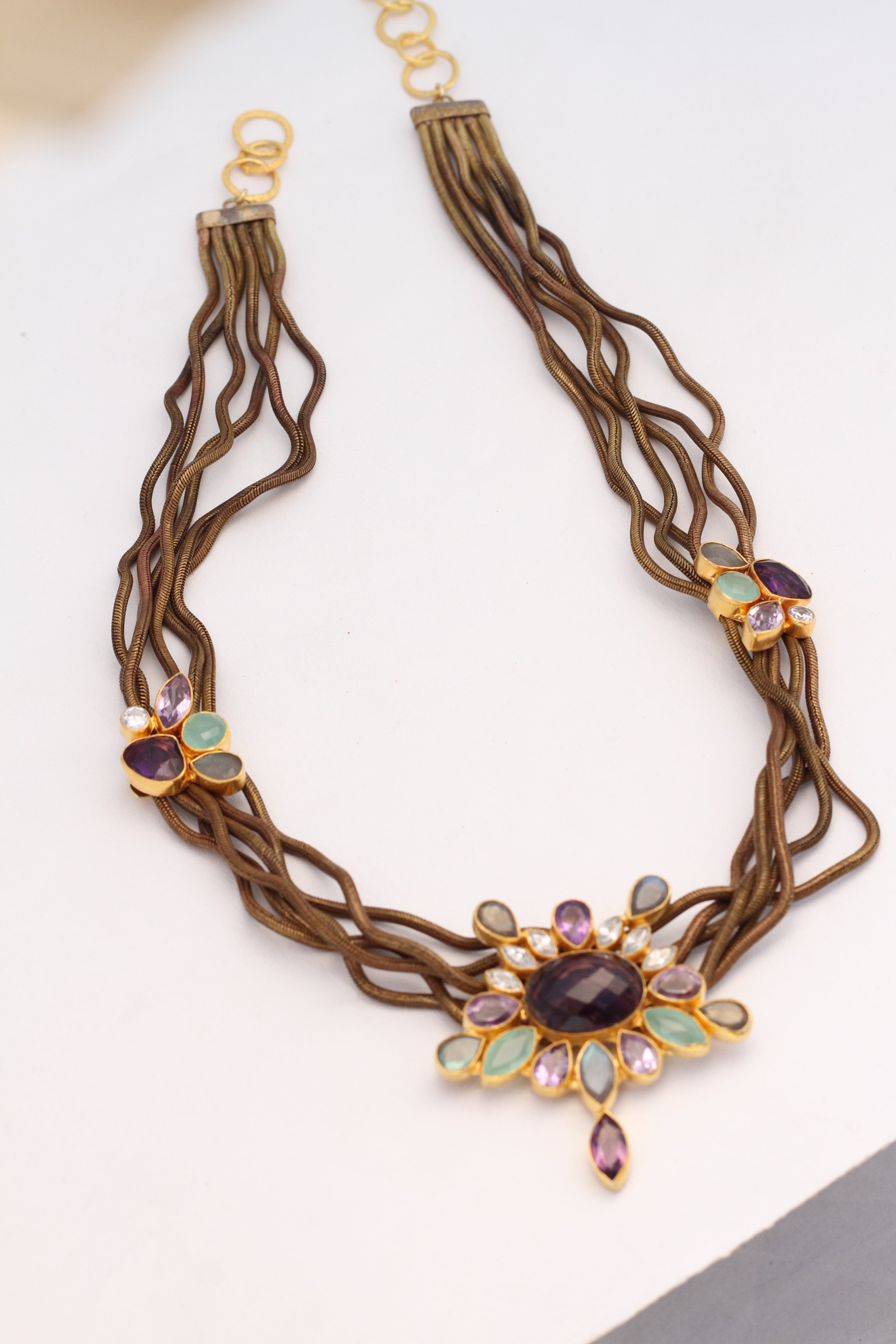 Nature Story Flora Gemstone Necklace