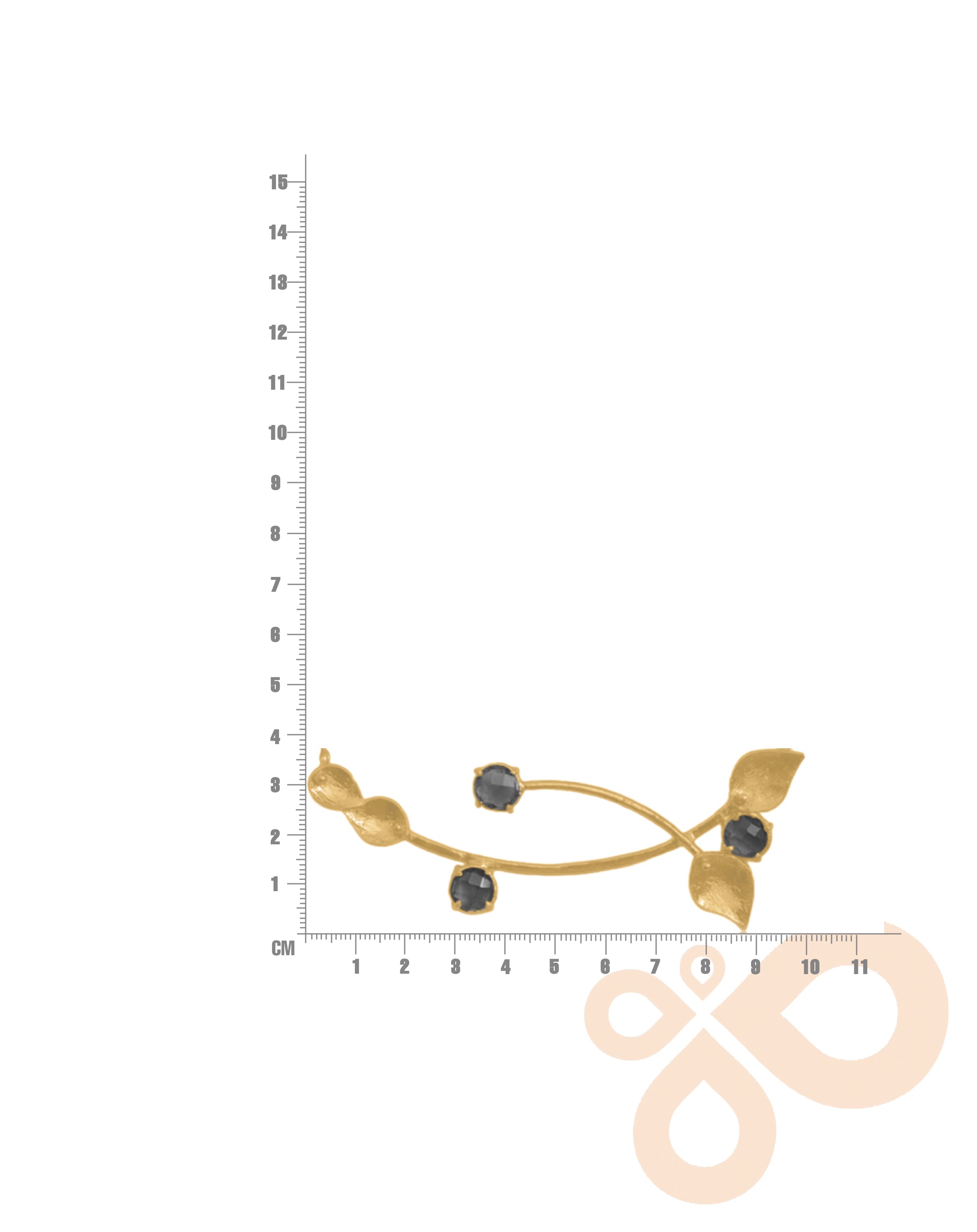 Nature Necklace - Brass with 22K Gold and Oversized Chandelier Pendant