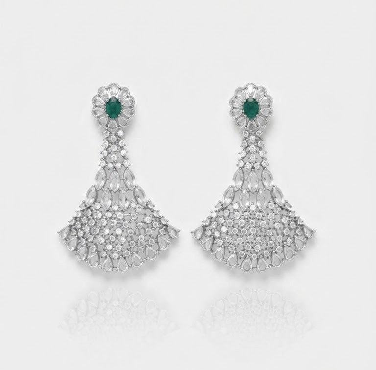Nizams Radiant Crystal Cascade Earrings