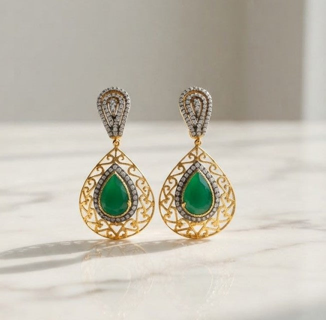 Nizams Royal Emerald Heirloom Drop Earrings