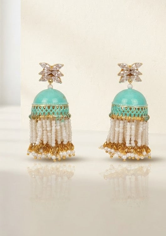 Noor Turquoise Tassel Earrings