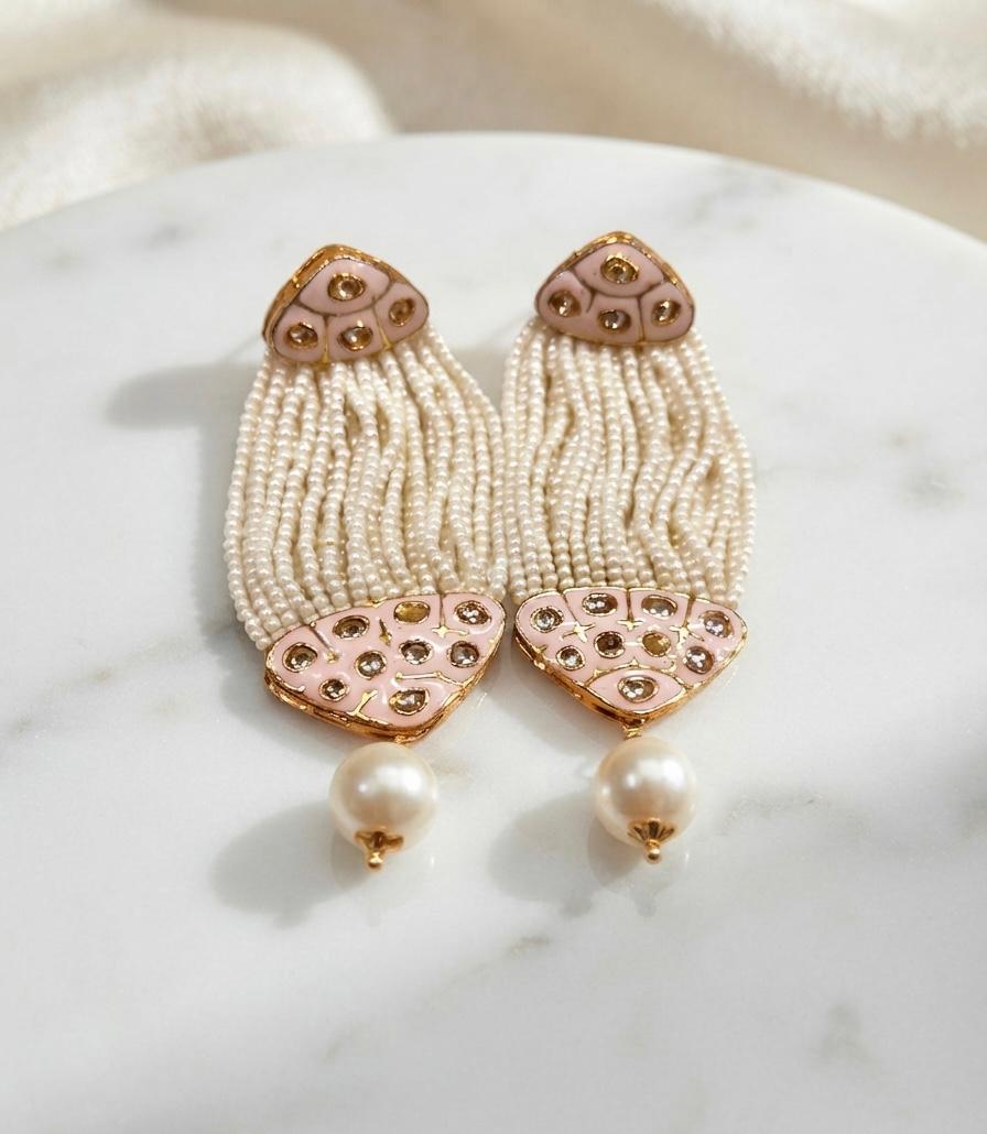 Noor Pearl Drape Earrings
