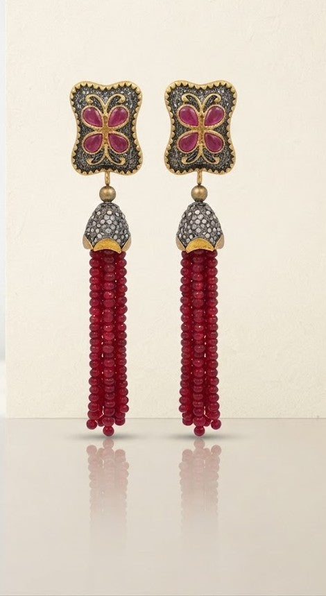 Noor Ruby Butterfly Earrings