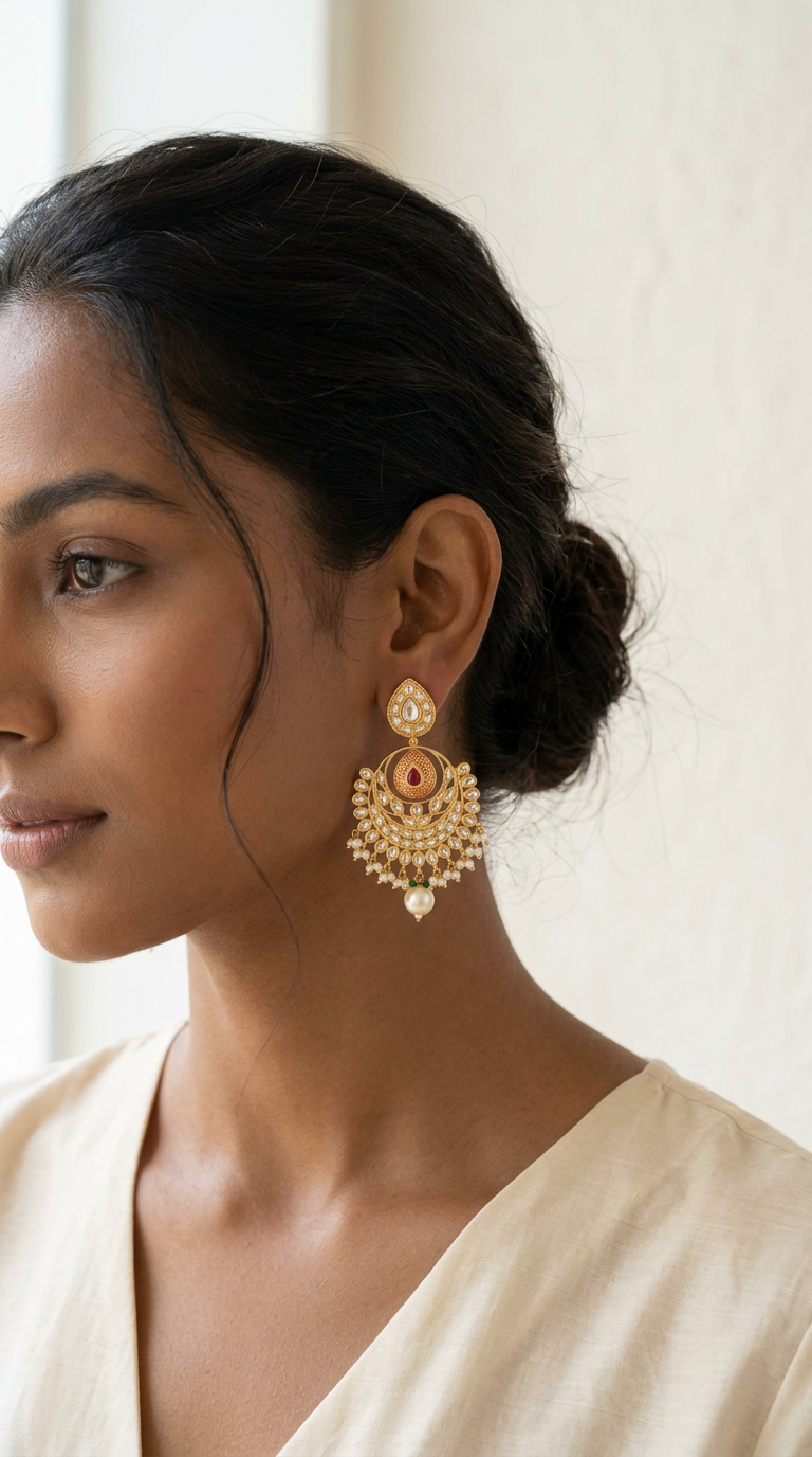 Noor The Crimson Chandelier Earrings