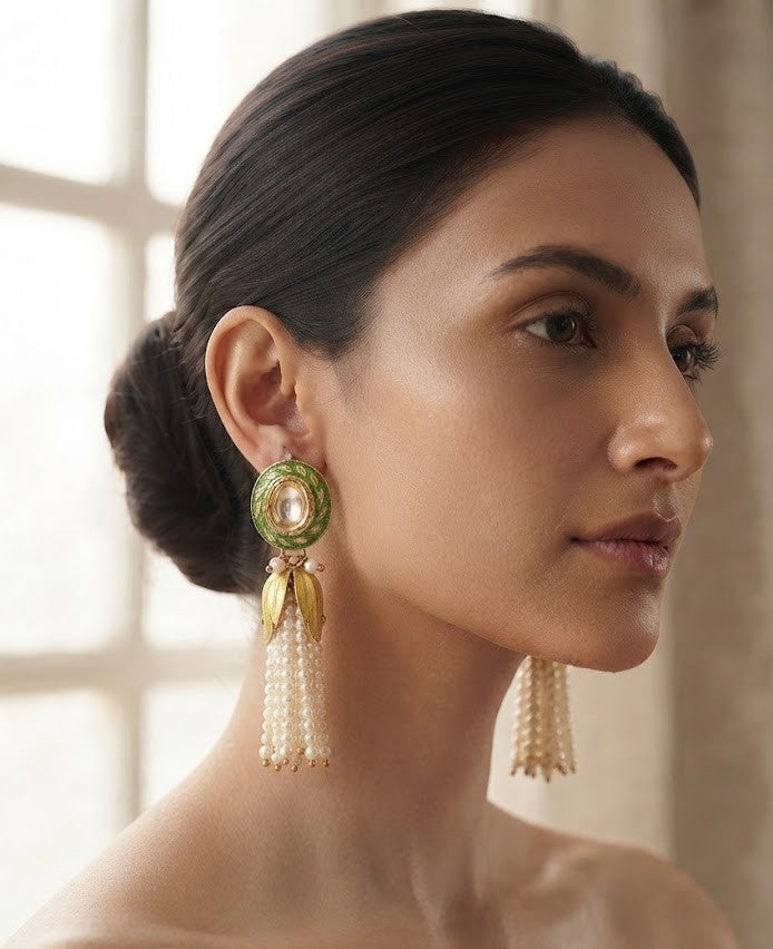 Noor Botanical Pearl Earrings