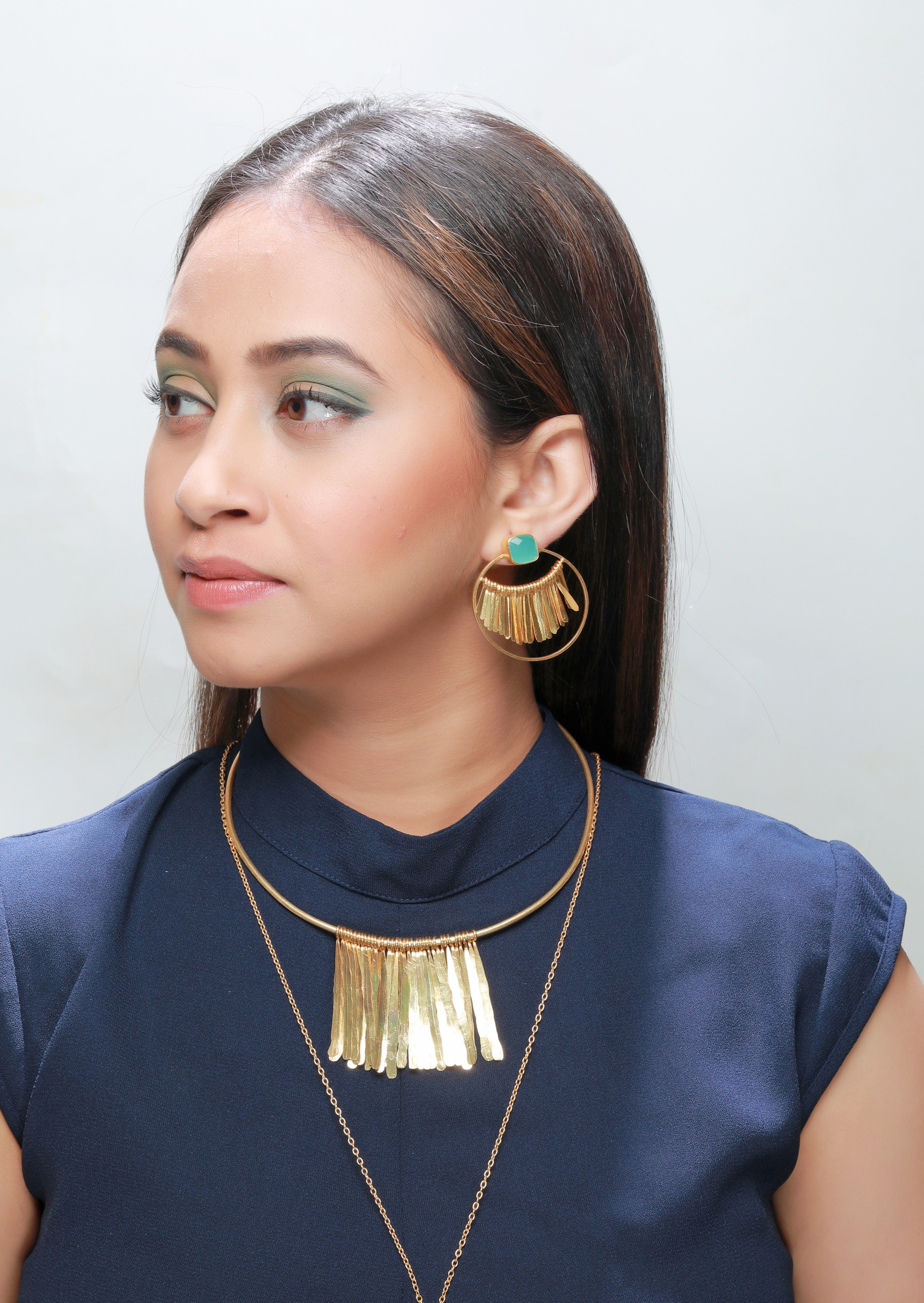 Modern Handmade Fringe Earrings – 18K Gold-Plated for a Luxurious Look