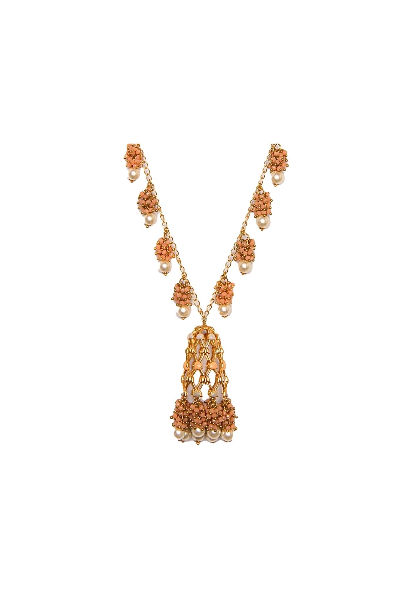 Jannat Necklace - Handmade Brass Chandeliers with 22K Gold