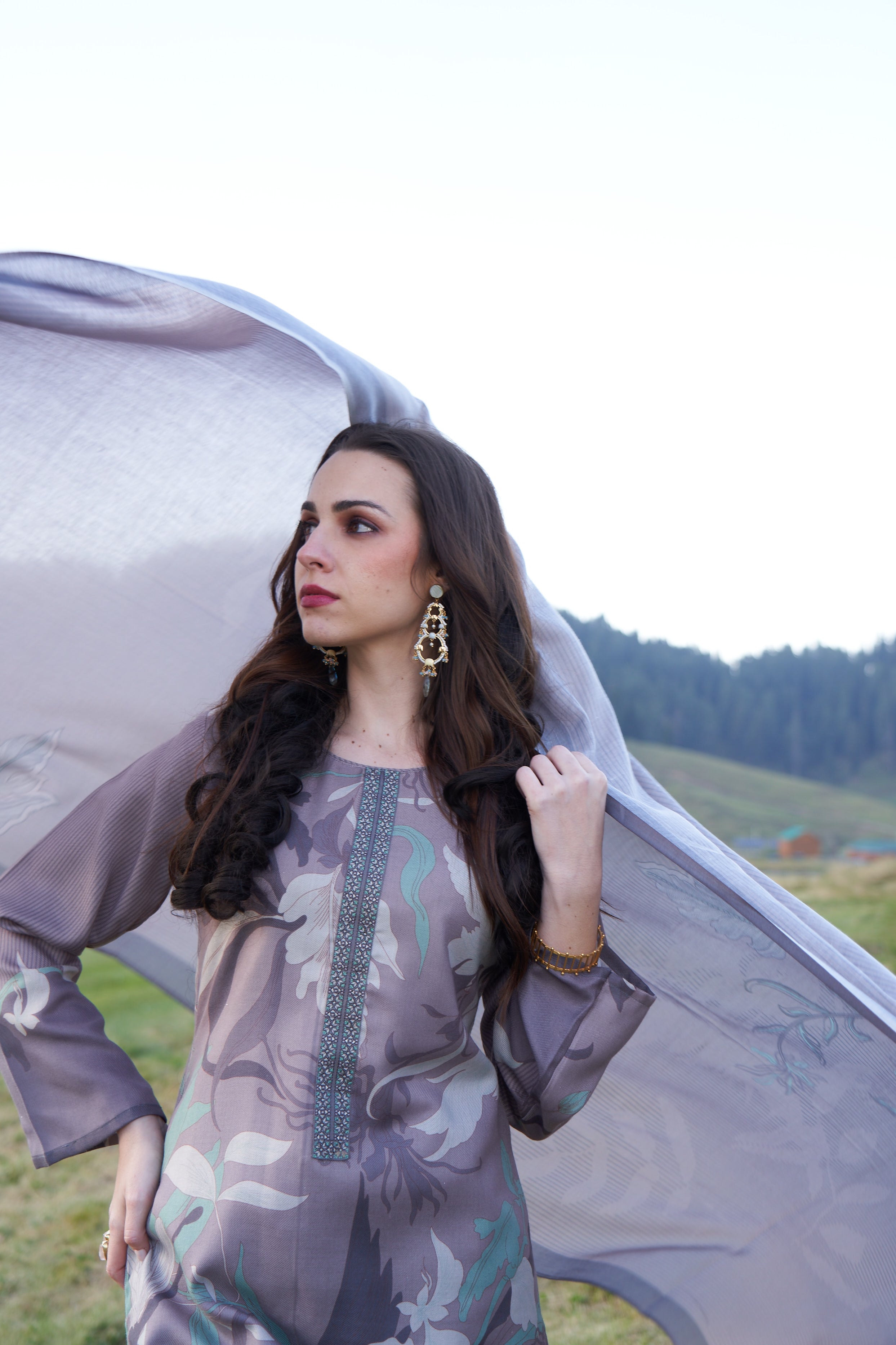 Statement Jannat Earrings – Featuring a Unique 106mm Length and 22K Gold Finish