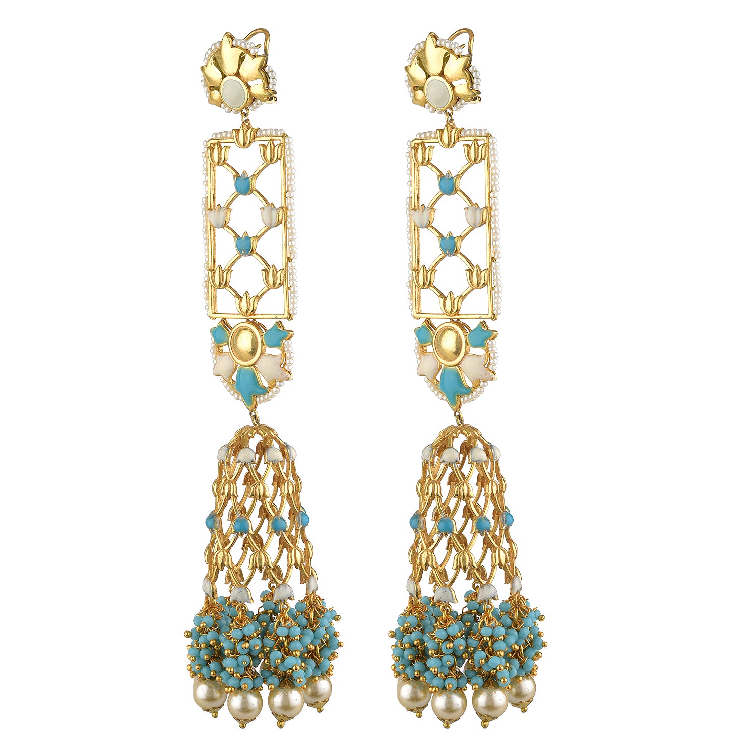 22K Gold Handmade Jannat Earrings – Perfect for Sophisticated Looks