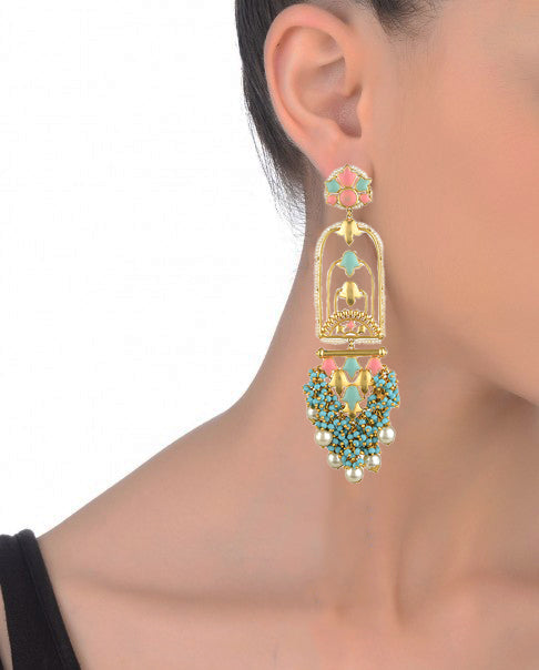 Handmade Jannat Earrings – Exquisite 22K Gold-Plated Accent Jewelry