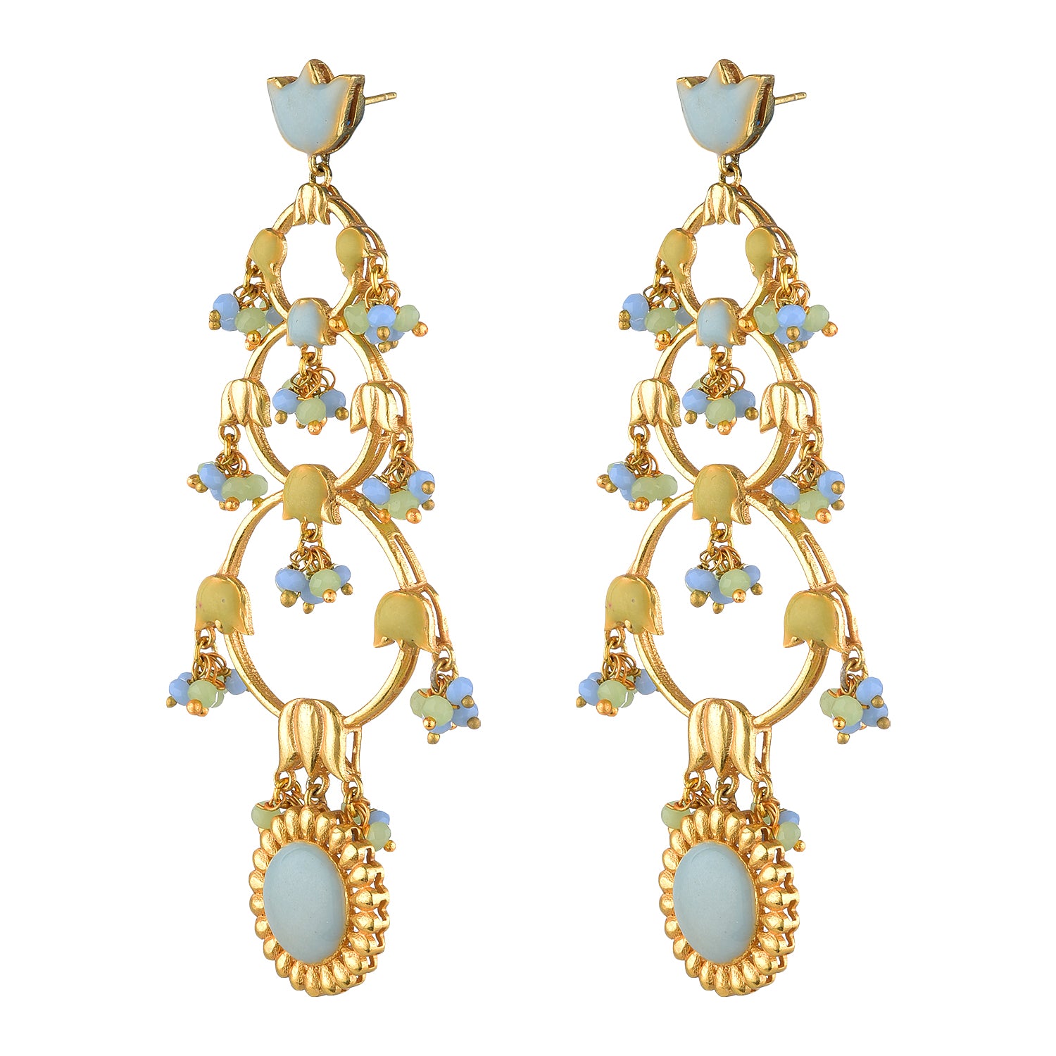 Elegant 22K Gold-Plated Jannat Earrings – Handmade Jewelry