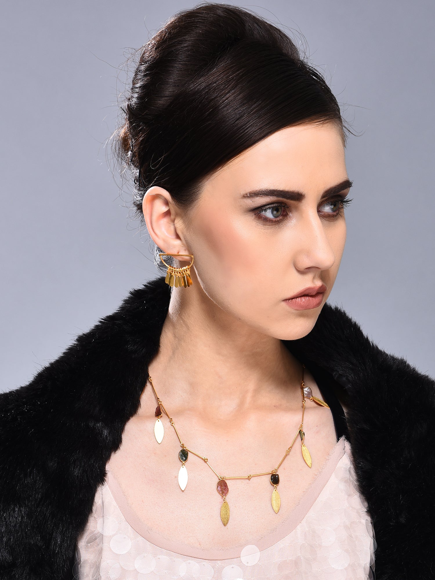 Minimalist Handmade Fringe Earrings – 35mm Drop, 18K Gold-Plated Brass