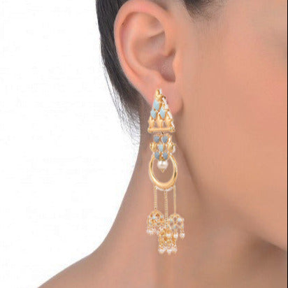 22K Gold-Plated Jannat Earrings – Unique Handmade Jewelry