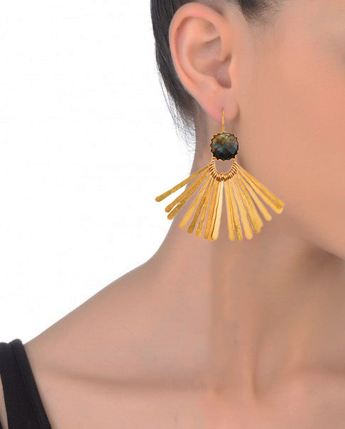 Artisan Fringe Earrings – Handmade with Stunning 18K Gold-Plated Finish