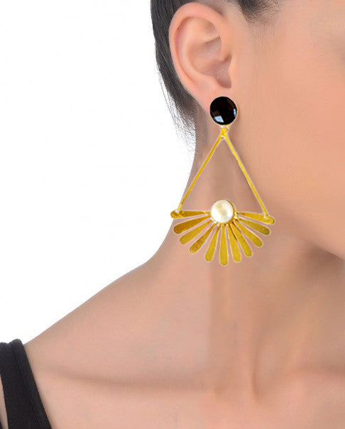 Elegant Handmade Fringe Earrings – Crafted with 18K Gold-Plated Brass