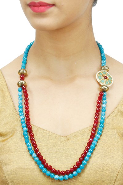 Victoria Necklace - Brass with 22K Gold Plate, 33mm x 333mm