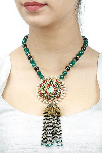 Victoria Necklace - Sustainable Brass with 22K Gold Plating, 160mm x 58mm Pendant