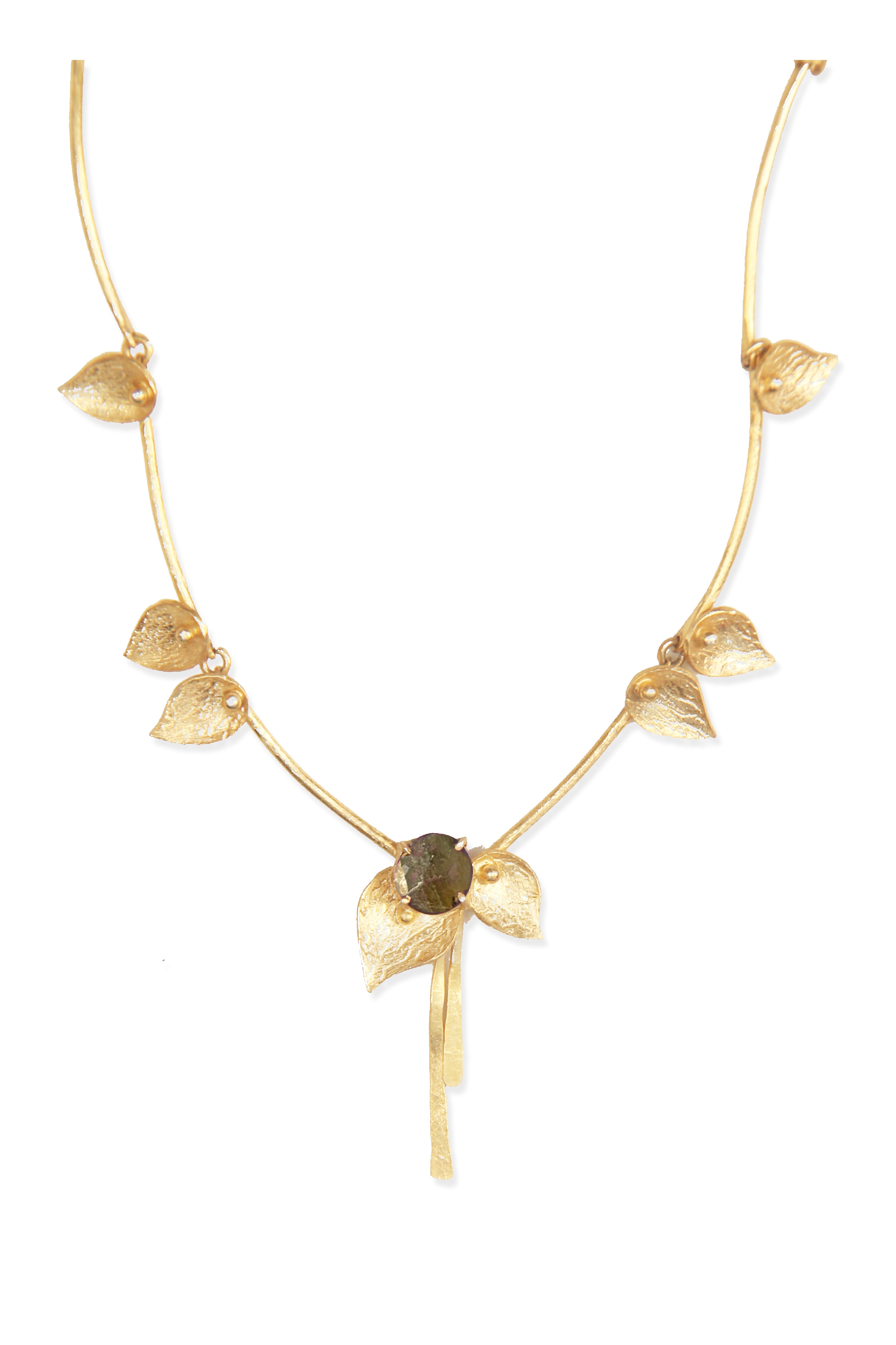 Nature Necklace - Brass with 18K Gold for Dinner Dates