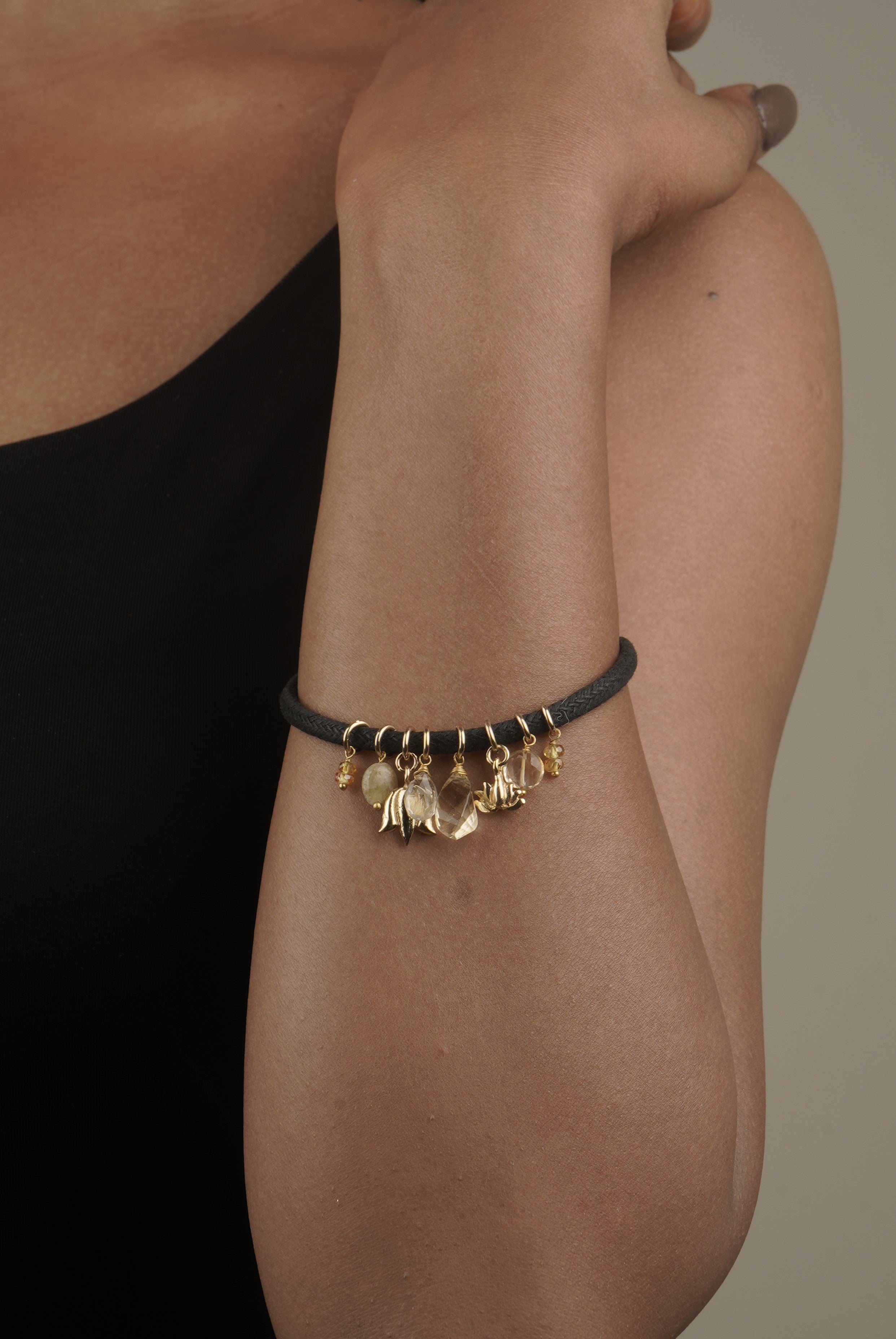 Golden Citrine Love bracelet  - 20mm Gemstone