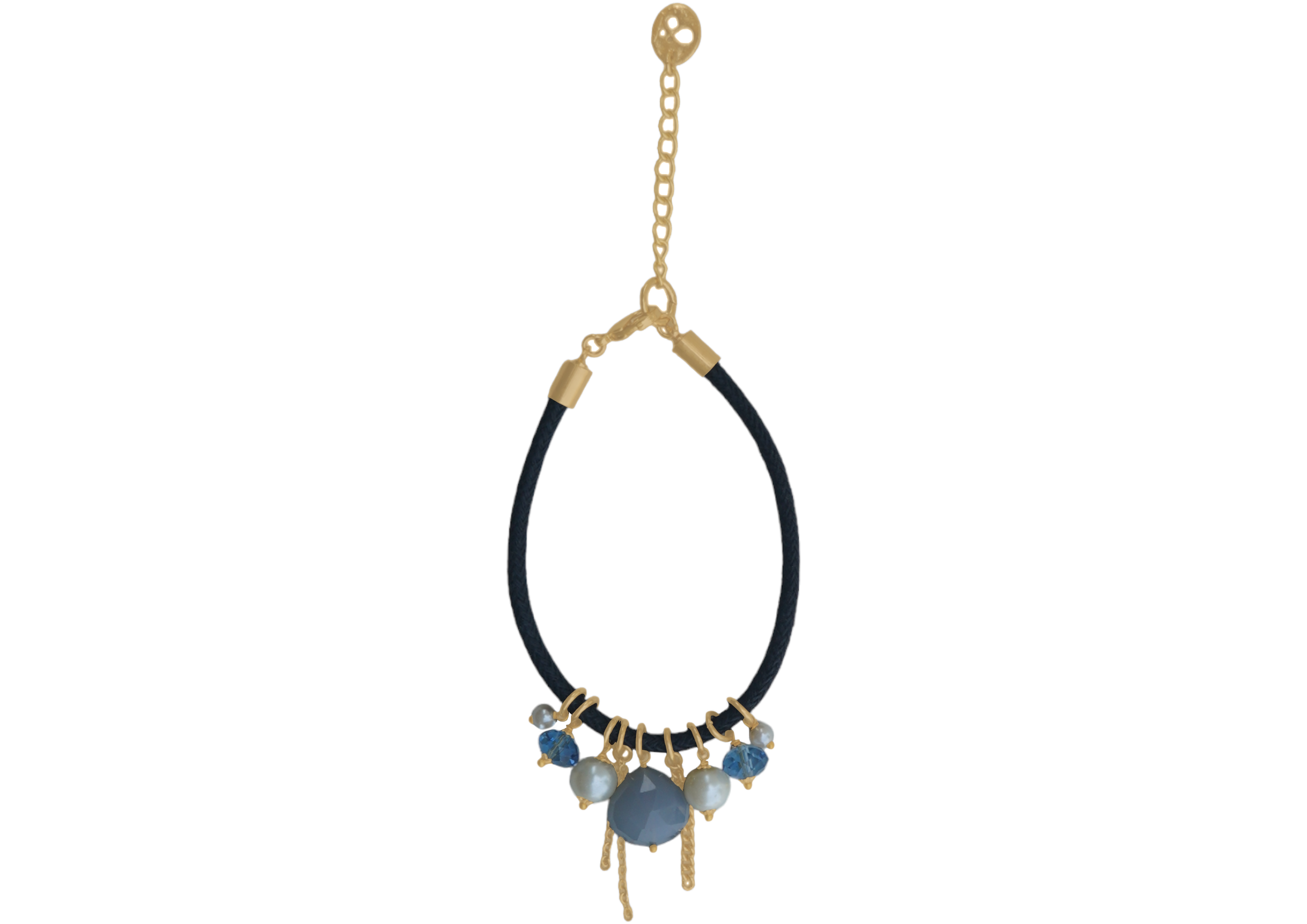 Love bracelet Celestial Glow  in Chalcedony and Pearl 36mm