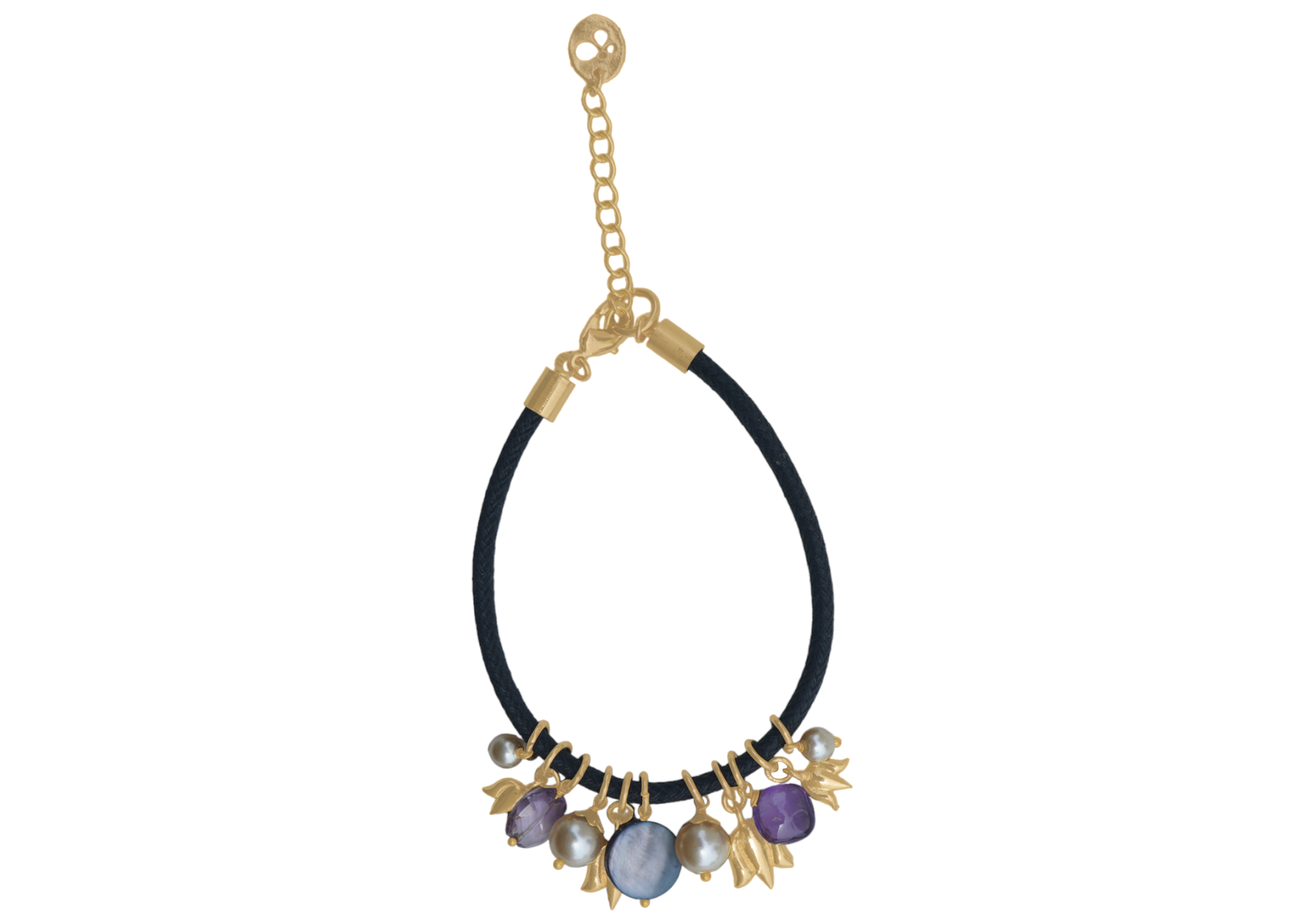 Love bracelet Serenity Amethyst, Pearl, and Shell 21mm