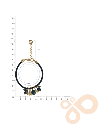 Love bracelet Shadowstone  in Black Onyx 21mm