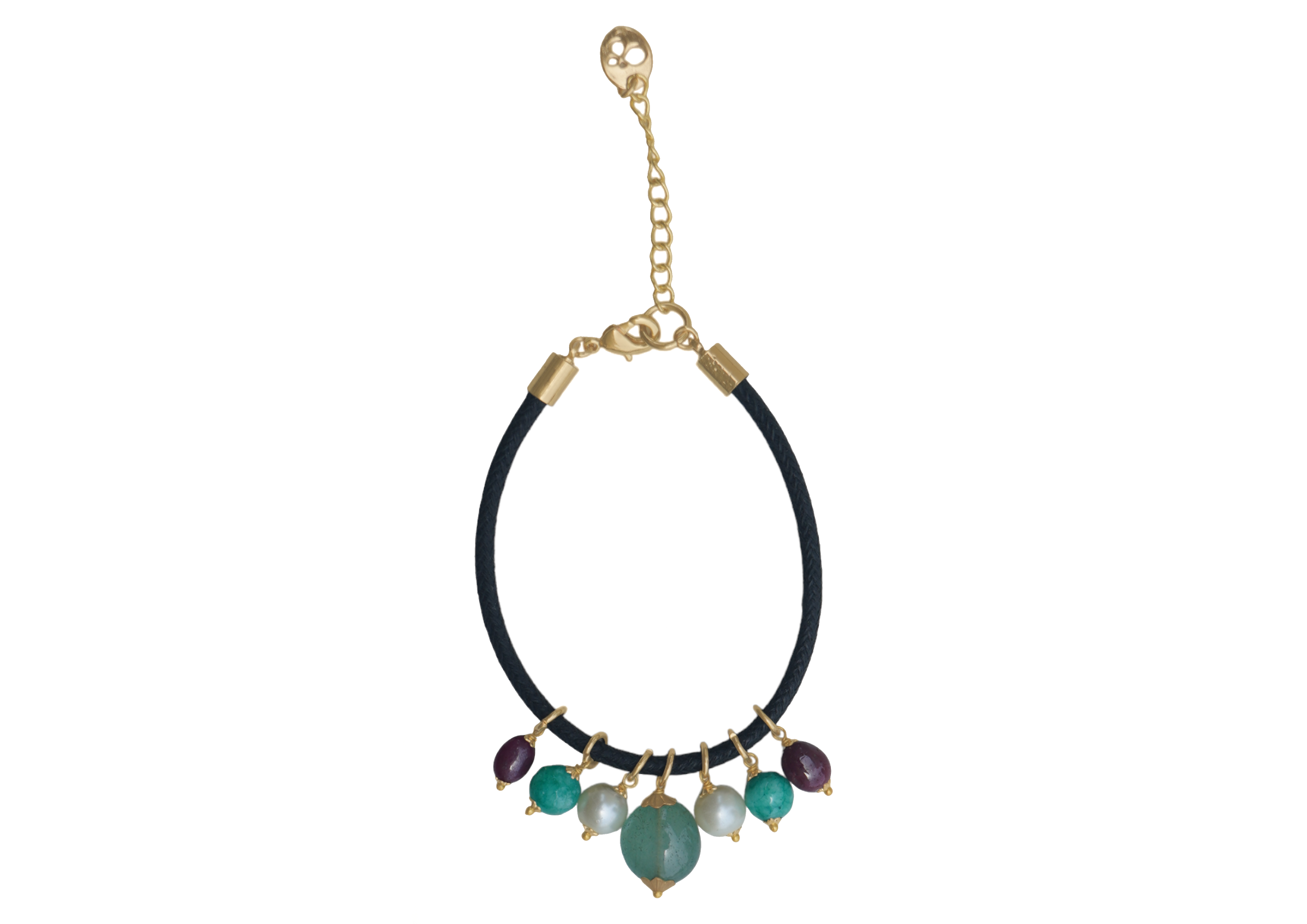 Love bracelet Regal Symphony in Onyx, Pearl, and Ruby