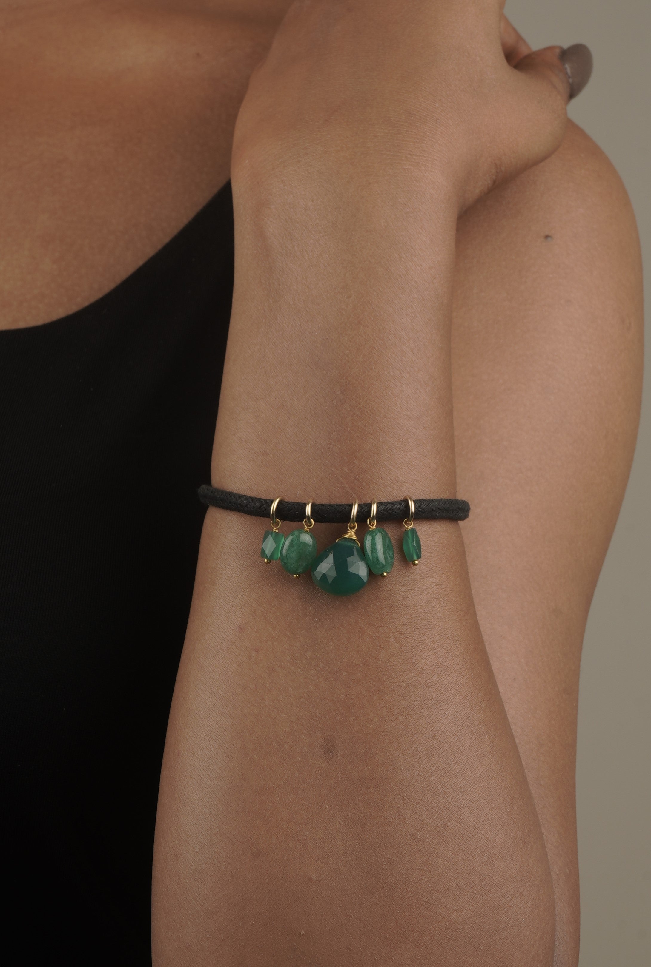 Love bracelet Enchanted Forest  in Green Onyx