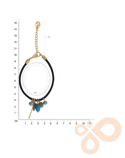 Love bracelet Ocean Night in Turquoise, Pearl, and Onyx 35mm