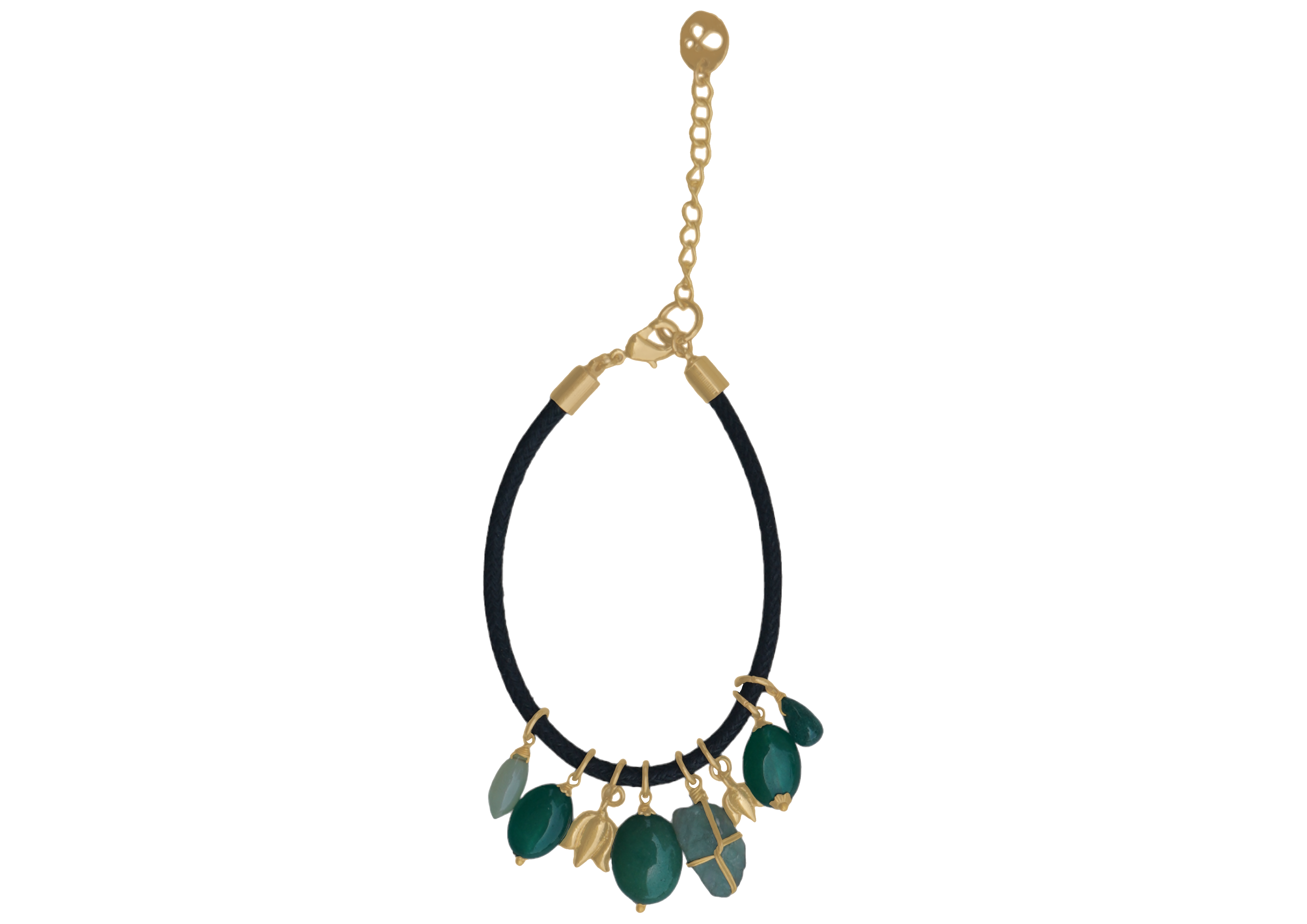 Love bracelet Sacred Harmony  in Onyx and Jade 25mm