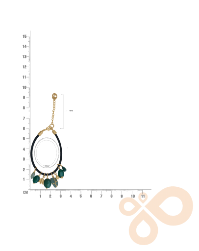 Love bracelet Sacred Harmony  in Onyx and Jade 25mm